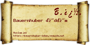 Bauernhuber Ádám névjegykártya