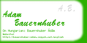 adam bauernhuber business card