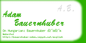 adam bauernhuber business card